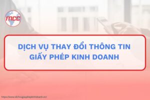 dịch vụ thay đổi thông tin giấy phép kinh doanh