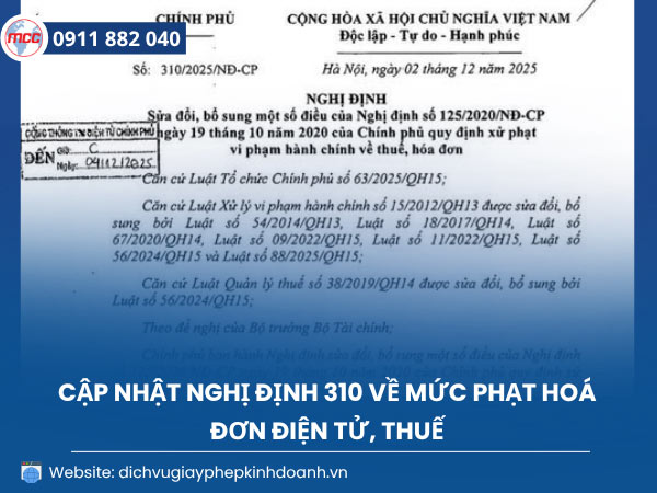 mức phạt hoá đơn điện tử
